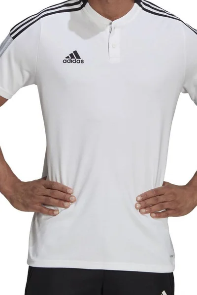 Bílé pánské polotričko Adidas Tiro 21 Polo M GM7363