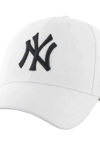 New York Yankees bílá kšiltovka s logem a zaobleným kšiltem