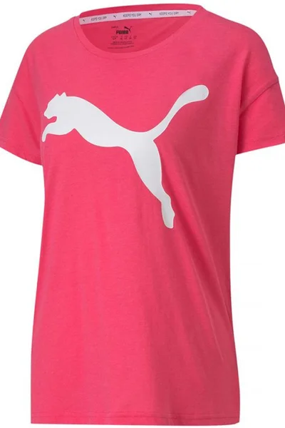 Růžové dámské tričko Puma Active Logo Tee Glowing W 852006 76