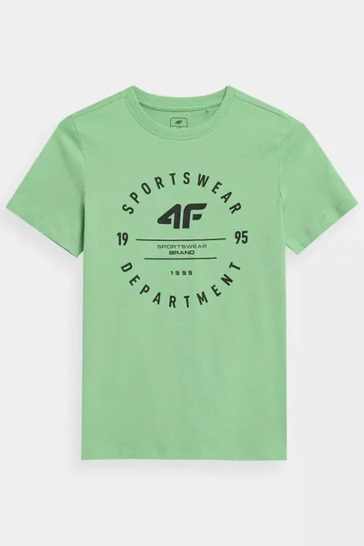 Klasické zelené dětské tričko 4F s krátkým rukávem