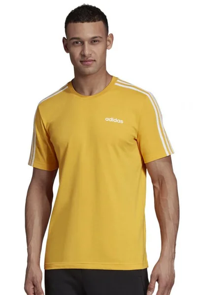 Adidas Pánské Tričko 3 Pruhy Essentials Žluté