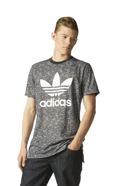 Adidas Originals pánské tričko Essentials s potiskem šedé M