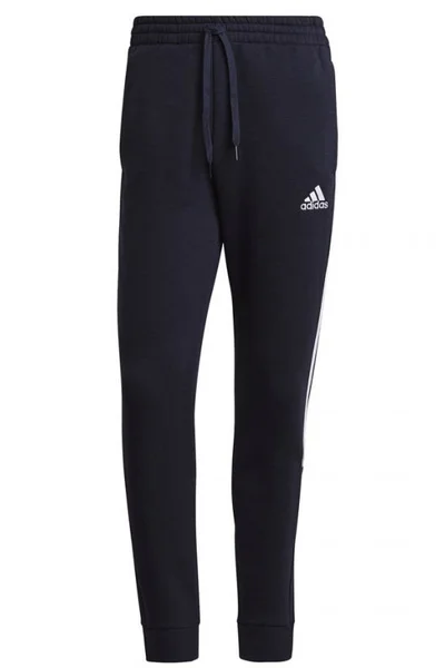 Adidas Pánské zúžené kalhoty Essentials navy s pruhy