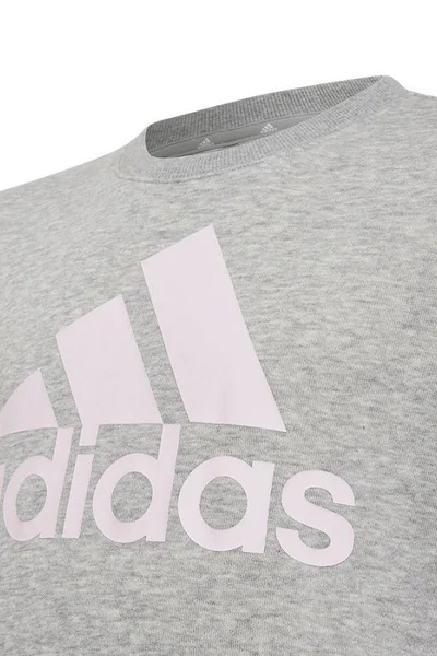 Dětská šedá mikina s velkým logem - Adidas