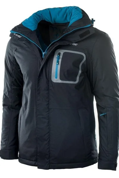Zimní bunda Unisex Bicco černo-tyrkysová Hi-tec