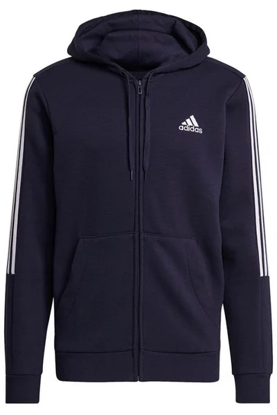 Adidas Pánská Mikina s Kapucí a Zipem Navy Blue