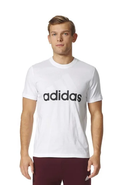 Pánské tričko adidas Essentials Linear Tee M - bílé