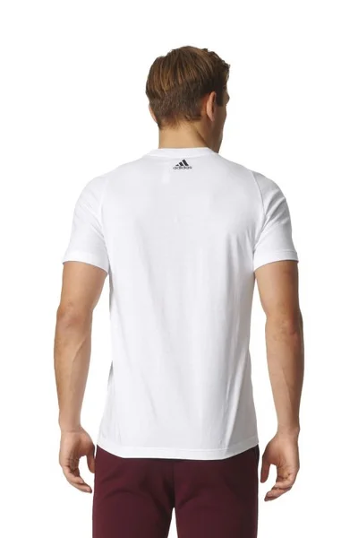 Pánské tričko adidas Essentials Linear Tee M - bílé