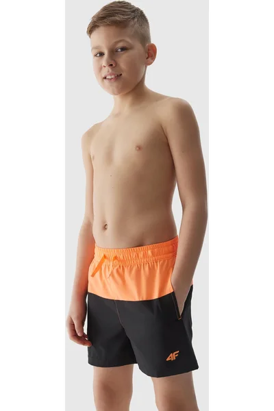 Chlapecké oranžové boardshorts 4F rychleschnoucí