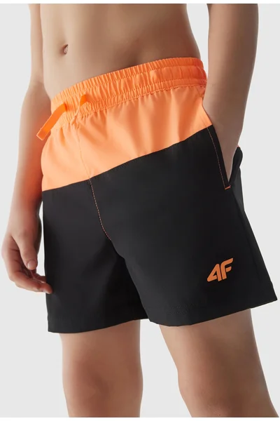 Chlapecké oranžové boardshorts 4F rychleschnoucí