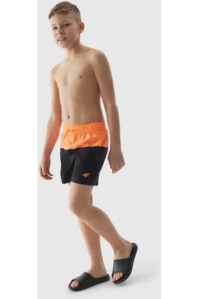 Chlapecké oranžové boardshorts 4F rychleschnoucí