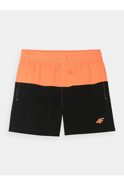 Chlapecké oranžové boardshorts 4F rychleschnoucí