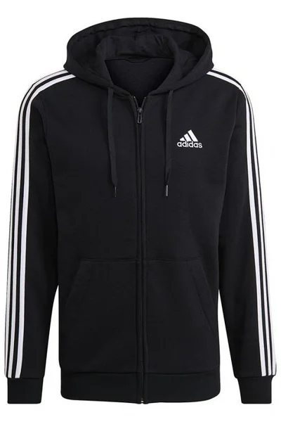 Adidas Pánská Mikina s Zipem a Kapuci Essentials black