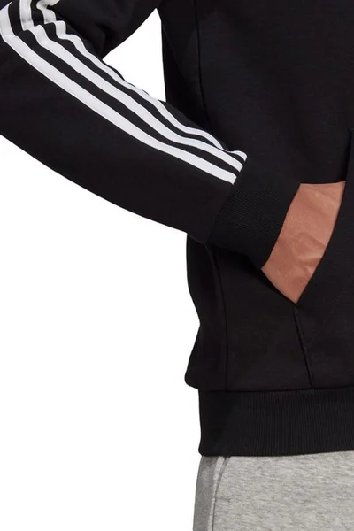 Adidas Pánská Mikina s Zipem a Kapuci Essentials black