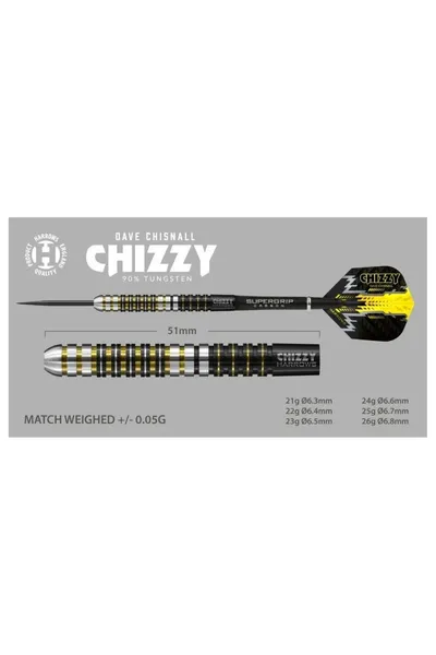 Šipky Harrows Chizzy 90% Steeltip HS-TNK-000013897