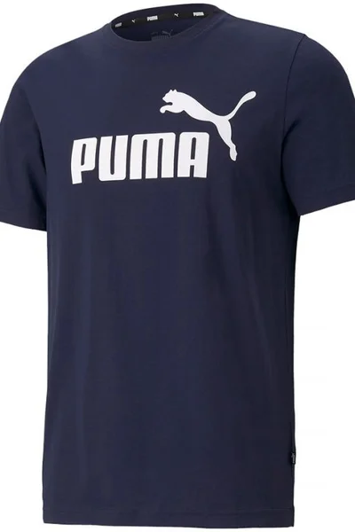 Pánské Tričko Puma ESS Logo Tee Peacoat M Navy Blue