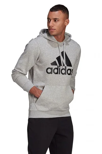 Adidas Pánská Mikina Essentials s Kapucí Šedá