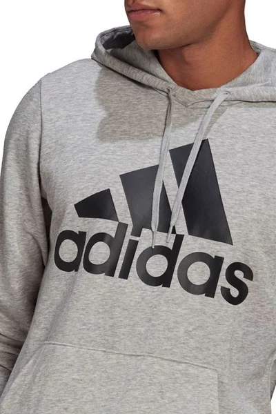 Adidas Pánská Mikina Essentials s Kapucí Šedá