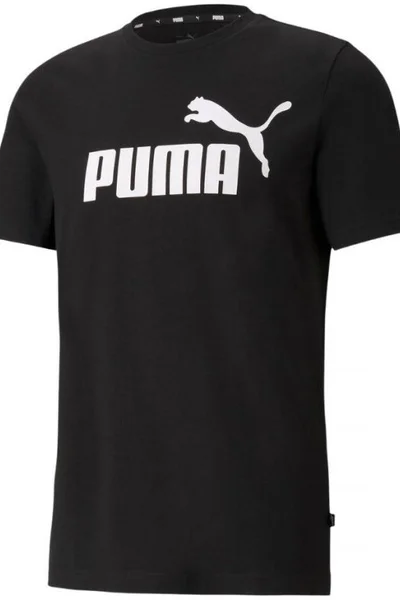 Puma pánské černé tričko ESS Logo s krátkým rukávem