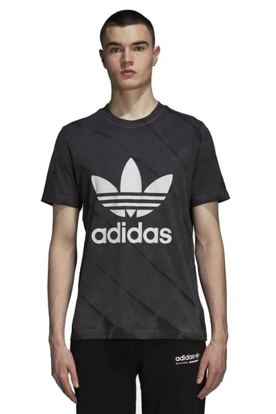 Tričko adidas Originals Tie Dye M pro muže - černé - volný střih