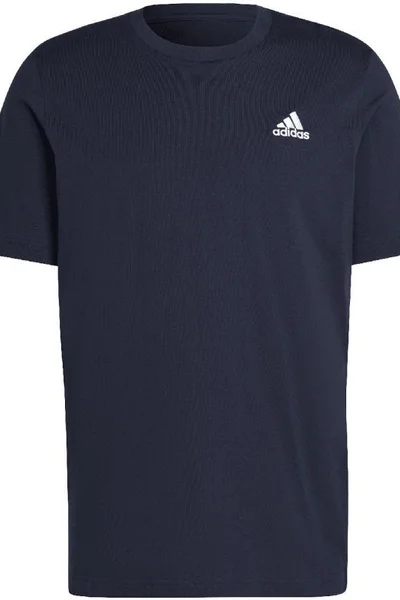 Tričko adidas Essentials s malým vyšitým logem - tmavě modré