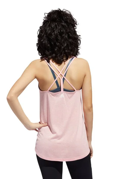 Růžové dámské tílko Adidas Tunic Tank W GK0306