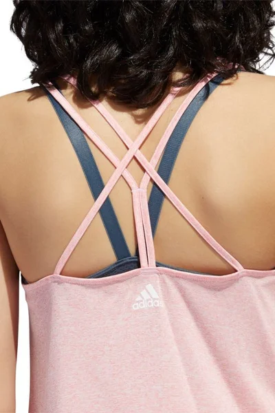 Růžové dámské tílko Adidas Tunic Tank W GK0306