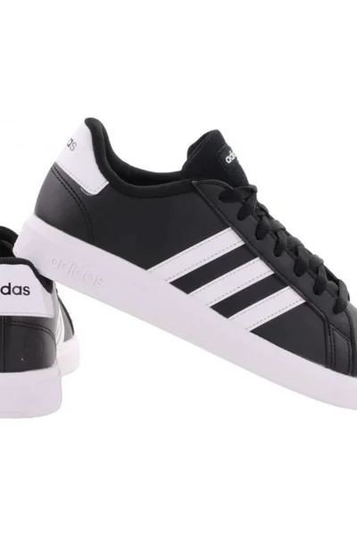 Boty pro děti adidas Grand Court K Jr - černé