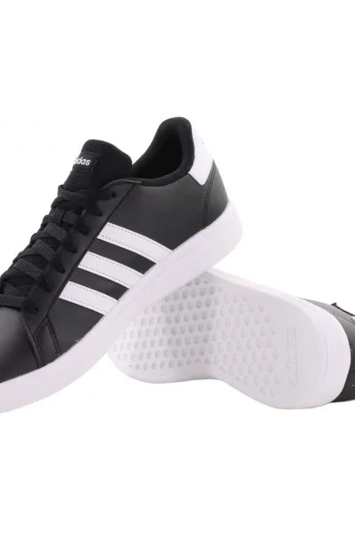 Boty pro děti adidas Grand Court K Jr - černé