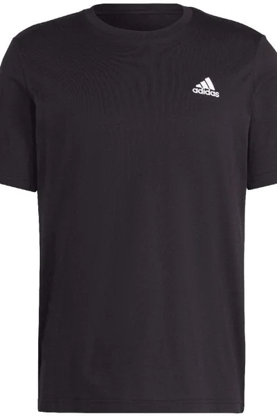 Tričko ADIDAS Essentials s malým vyšitým logem - černé