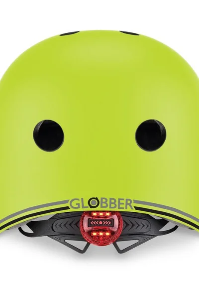 Bezpečná dětská cyklistická přilba s LED světlem Globber