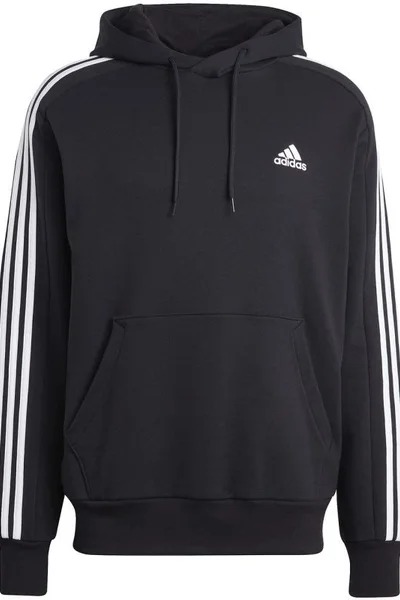 Černá pánská mikina s kapucí adidas Essentials French Terry