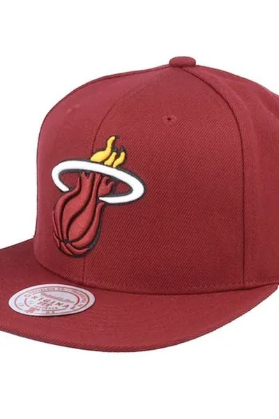 Mitchell & Ness NBA Miami Heat Snapback červená kšiltovka