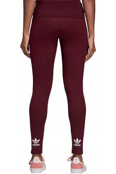 Dámské kaštanové legíny adidas Originals Trefoil Tight W