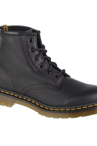 Nadčasové černé boty Dr. Martens Virginia W z přírodní kůže Dr Martens