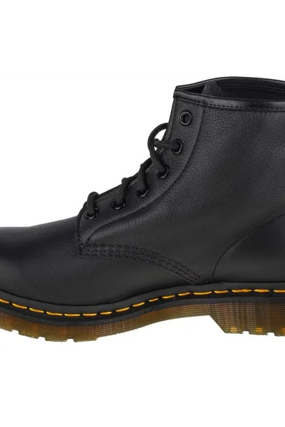 Nadčasové černé boty Dr. Martens Virginia W z přírodní kůže Dr Martens