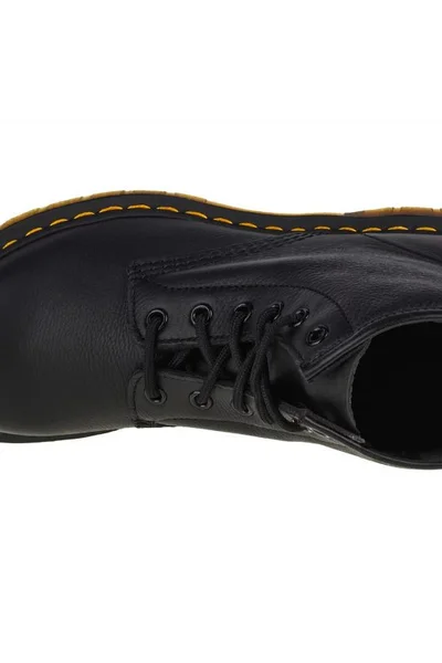 Nadčasové černé boty Dr. Martens Virginia W z přírodní kůže Dr Martens