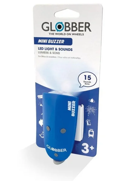 Klikon LED Mini Buzzer - Světlo a klakson pro kolo a koloběžku Globber