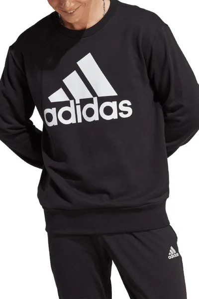 Černá pánská mikina adidas Essentials s velkým logem