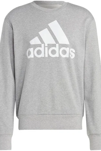 Adidas Pánská Mikina French Terry s Velkým Logem - Šedá