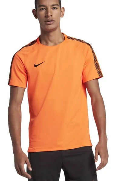 Oranžové pánské tréninkové tričko Nike Breathe Squad TOP SS M 859850-806