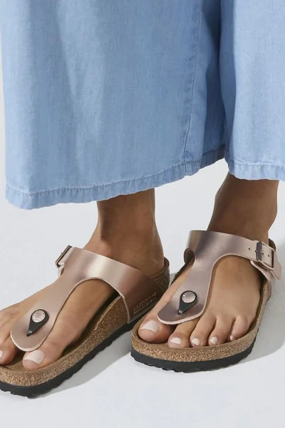 Dámské hnědo-béžové žabky Gizeh - Birkenstock