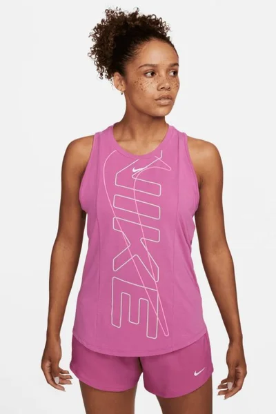 Růžové tílko Nike Dri-FIT One Luxe pro aktivní ženy