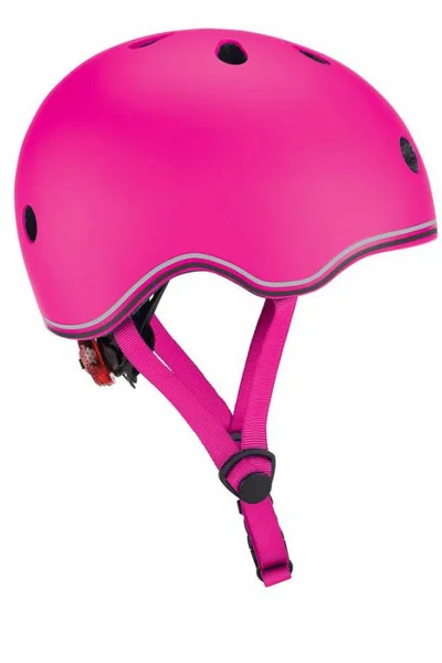 Neonová dětská cyklistická helma Globber Pink Jr