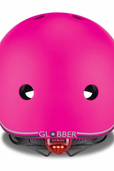 Neonová dětská cyklistická helma Globber Pink Jr