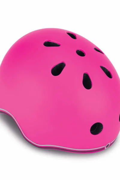 Neonová dětská cyklistická helma Globber Pink Jr