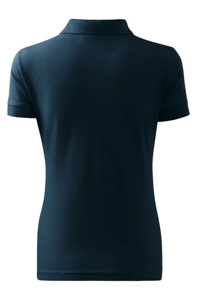 Dámké tmavě modré tričko s límečkem Malfini Cotton