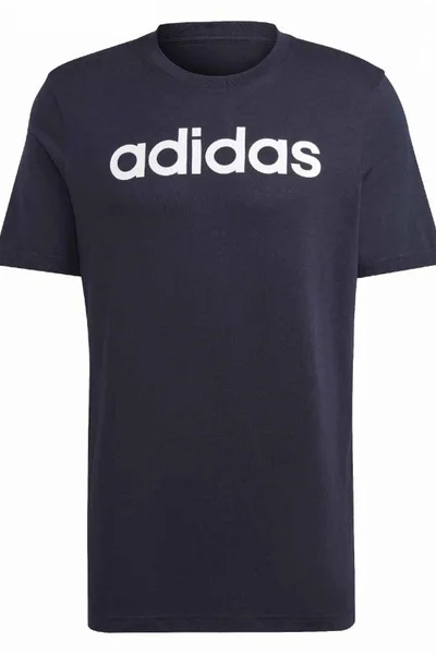 Adidas Essentials Tričko s logo výšivkou tmavě modré