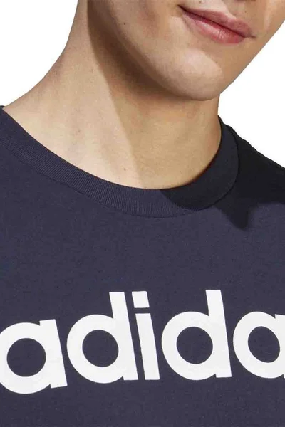 Adidas Essentials Tričko s logo výšivkou tmavě modré