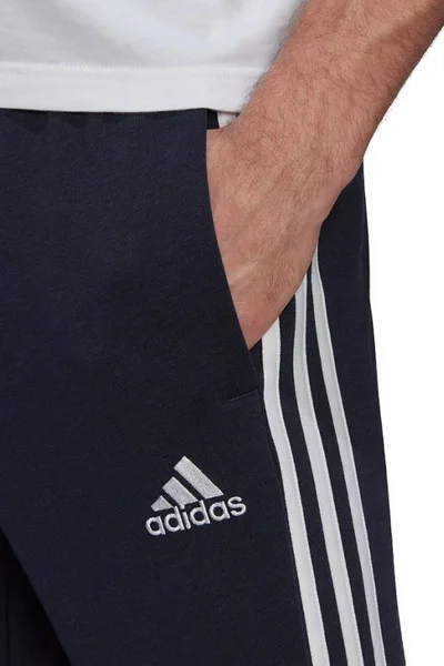 Sportovní tepláky adidas 3 Pruhy - tmavě modré s kapsami